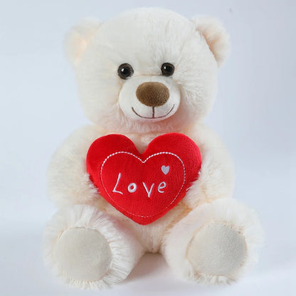Romantic Plush Doll – Red Heart Bear for Her or Him