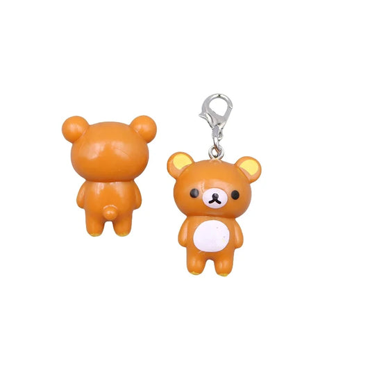 Lazy Bear Keychain – Cute Plush Pendant for Bags & Phones