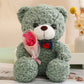 Valentine Teddy Bear 25cm – Valentine’s Day Gift with Bouquet