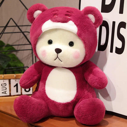 65cm Rose Red Cartoon Teddy Bear – Soft Plush Stuffed Toy Gift