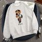 Teddy Bear Bear Graphic Sweatshirt – Men’s Casual Cotton Pullover | Autumn 2024 Streetwear