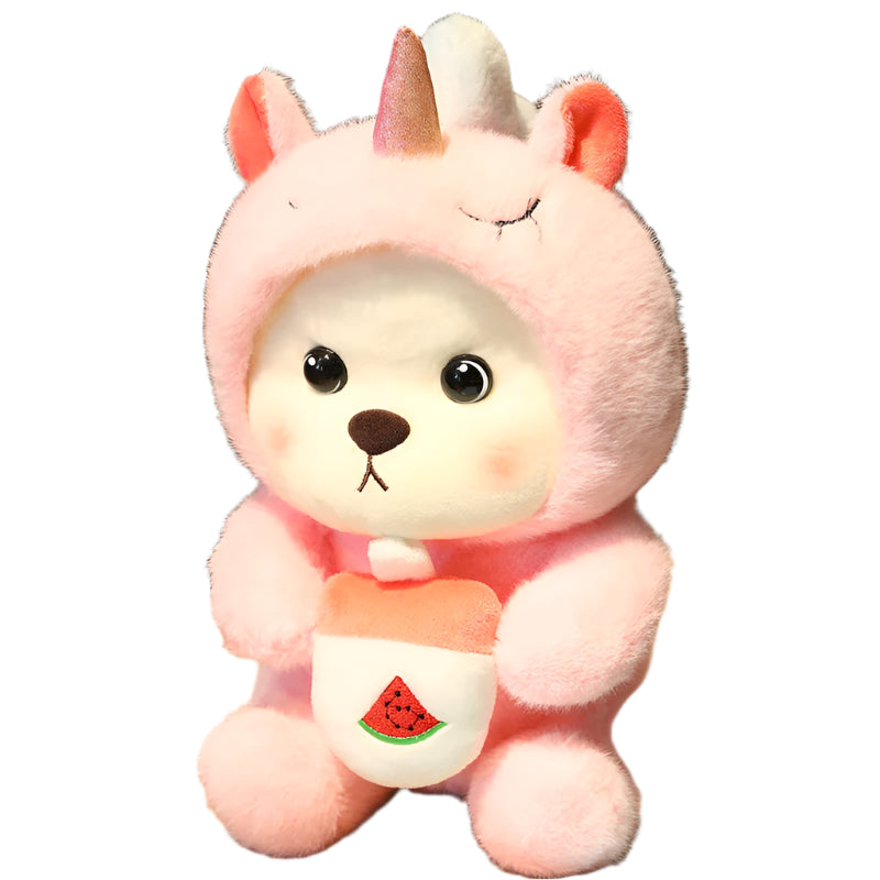 Teddy Bear in Animal Costume – 25cm Soft Plush Toy (Crocodile, Pig, Panda)