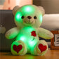 30cm Light-up Teddy Bear Light-up plush toy with bow, rose and heart of your choice