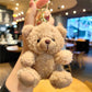  2025 Mini Plush Teddy Bear Keychain – Soft Stuffed Animal Bag Pendant Gift