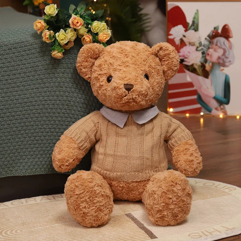 Teddy Bear Plush 50cm/75cm – Cute Stuffed Bear in Sweater