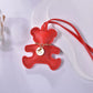 Cute PU Leather Bear Keychain – Fashion Bag Charm & Mirror Pendant for Women