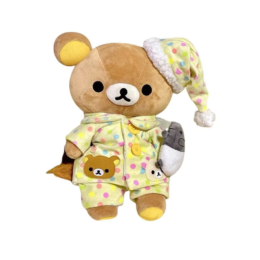 Teddy Bear in Pajamas – Soft Sleeping Plush Doll for Kids, Bed Pillow & Holiday Room Decor Gift