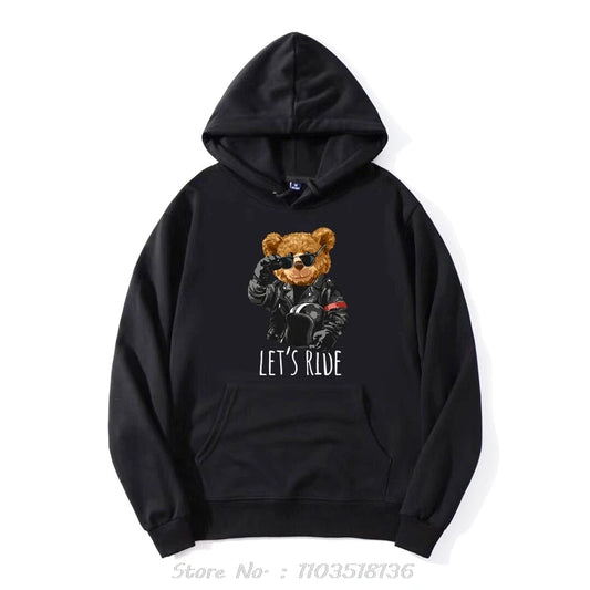 Teddy Bear Streetwear Hoodies – Oversized Unisex Pullover for Men | Urban Bear Graphic Sweatshirts