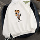 Teddy Bear Bear Graphic Sweatshirt – Men’s Casual Cotton Pullover | Autumn 2024 Streetwear