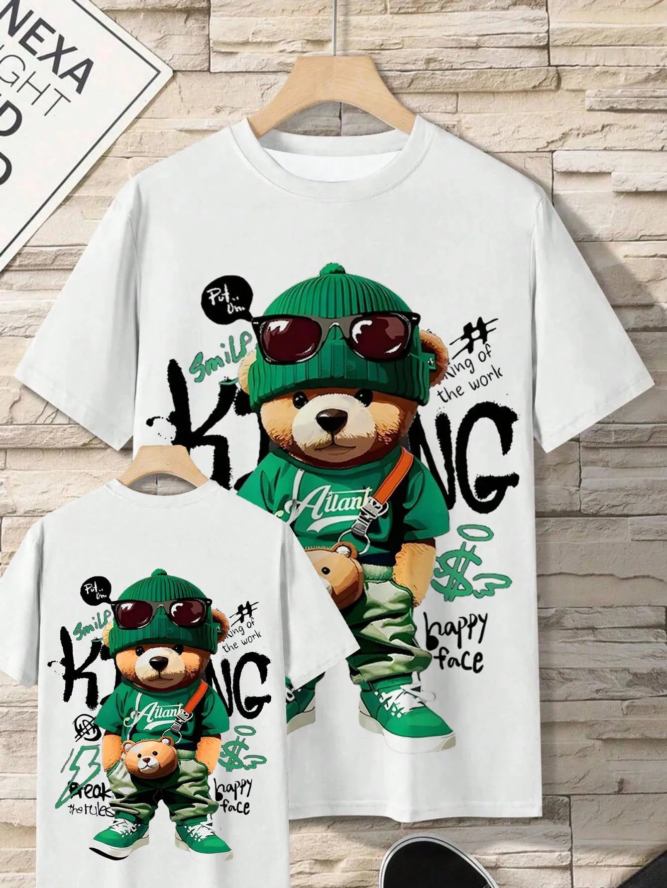 Men’s Summer Teddy Bear Graphic T-Shirt – Casual Streetwear Tee | Soft & Comfortable Short Sleeve Top