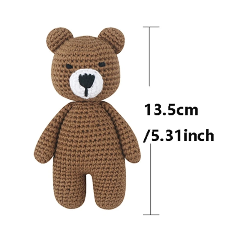 Handmade Crochet Sleepy Bear – Soft Knit Plush for KIDS & Photo Props