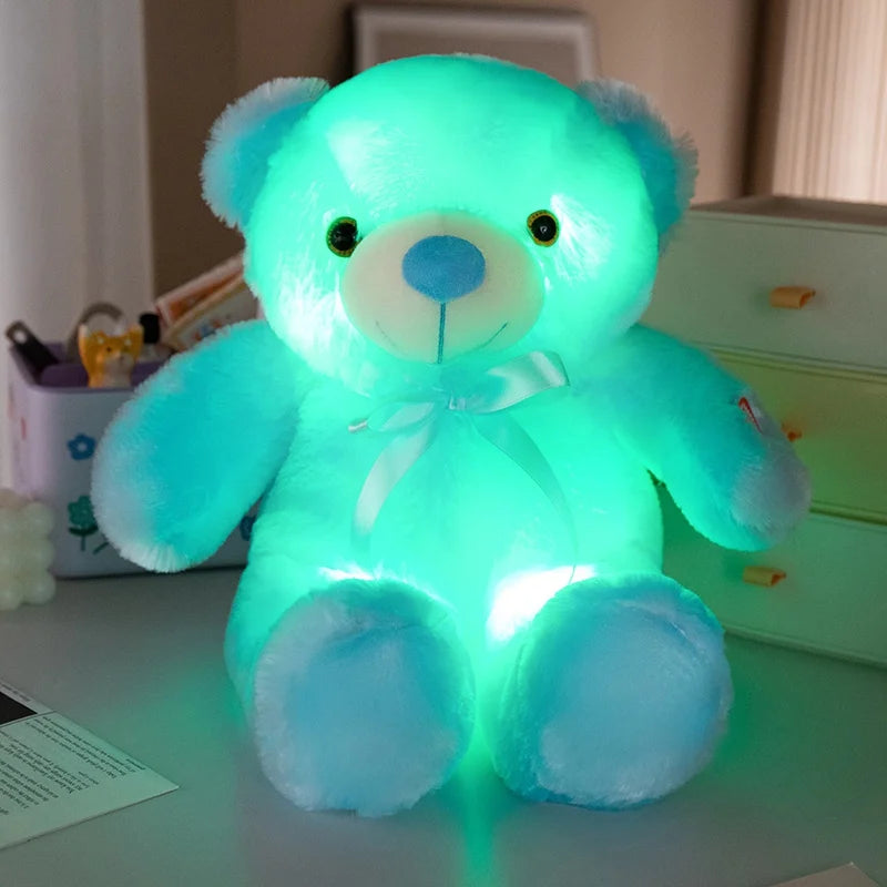 Luminous LED Teddy Bear Plush – Glowing Colorful Light-Up Toy (4 Colors)