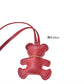 Cute PU Leather Bear Keychain – Fashion Bag Charm & Mirror Pendant for Women