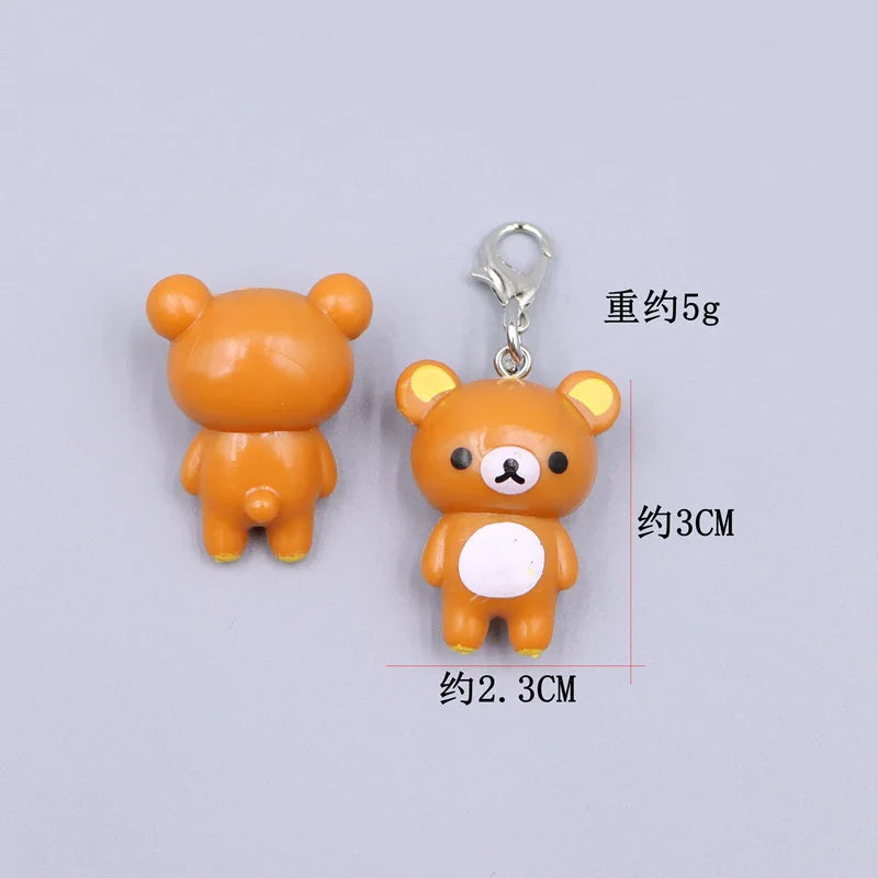 Lazy Bear Keychain – Cute Plush Pendant for Bags & Phones