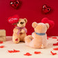 Love Heart Teddy Bear – Decorative Plush with Balloons for Her