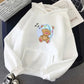 Sleeping Teddy Bear Hoodie – Casual Long Sleeve Sweatshirt for Teens | Relaxed Fit with Big Front Pocket