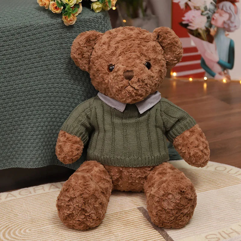 Teddy Bear Plush 50cm/75cm – Cute Stuffed Bear in Sweater