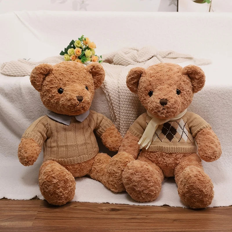 Teddy Bear Plush 50cm/75cm – Cute Stuffed Bear in Sweater