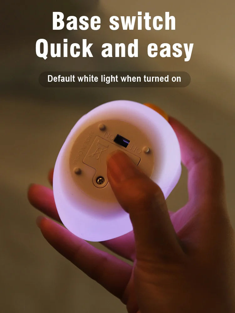 Silicone Bear LED Night Light – Touch Control RGB Mood Lamp for Kids & Home