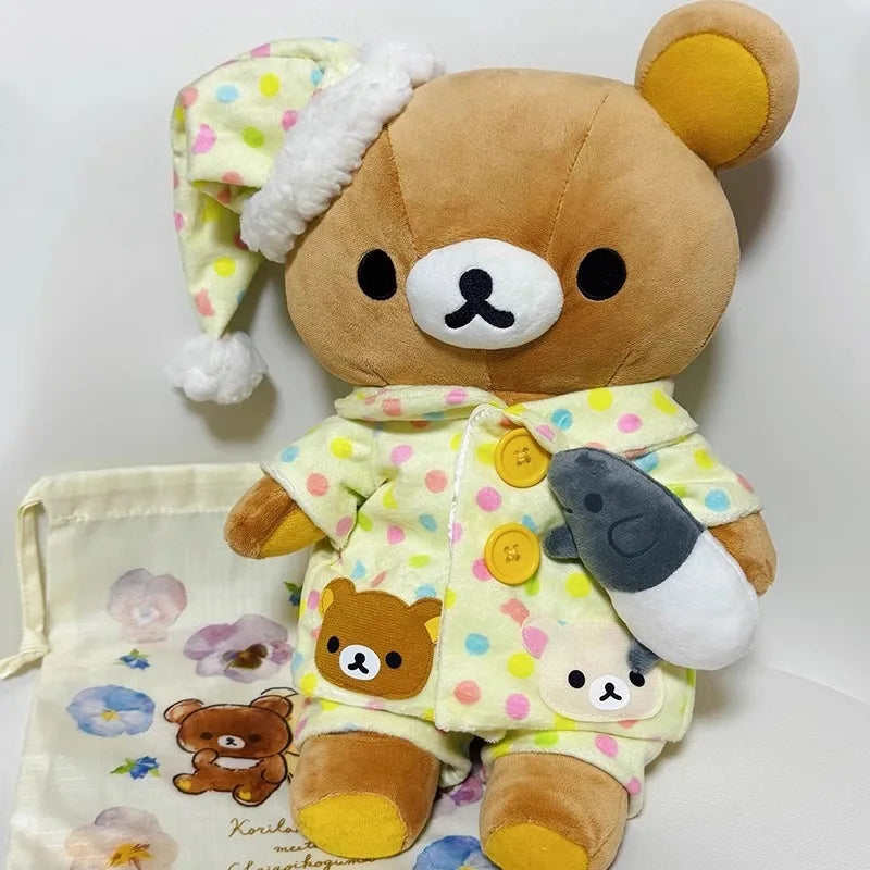 Teddy Bear in Pajamas – Soft Sleeping Plush Doll for Kids, Bed Pillow & Holiday Room Decor Gift