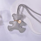 Cute PU Leather Bear Keychain – Fashion Bag Charm & Mirror Pendant for Women