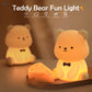 Silicone Teddy Bear Night Light – 3-Level Dimmable Nursery Lamp for Kids Bedroom