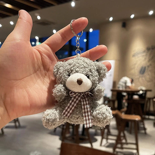 Mini Soft Teddy Bear Keychain – Plush Party & Wedding Gift Bag Pendant