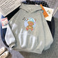 Sleeping Teddy Bear Hoodie – Casual Long Sleeve Sweatshirt for Teens | Relaxed Fit with Big Front Pocket