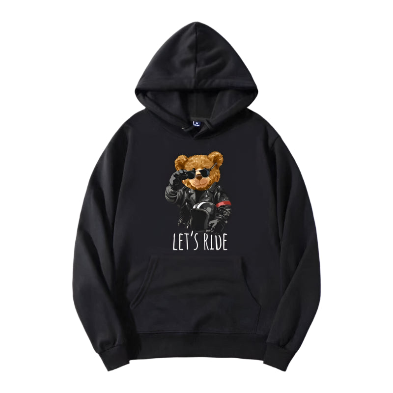 Teddy Bear Streetwear Hoodies – Oversized Unisex Pullover for Men | Urban Bear Graphic Sweatshirts