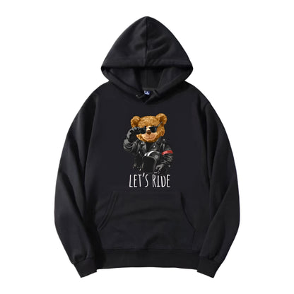 Teddy Bear Streetwear Hoodies – Oversized Unisex Pullover for Men | Urban Bear Graphic Sweatshirts