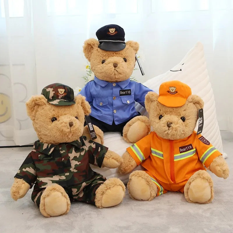 Uniform Teddy Bear – Police, Firefighter & Military Plush Dolls