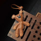 Vintage teddy Bear Keychain – Cute Plush Bag Pendant for Women & Girls