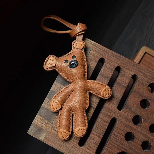 Vintage teddy Bear Keychain – Cute Plush Bag Pendant for Women & Girls