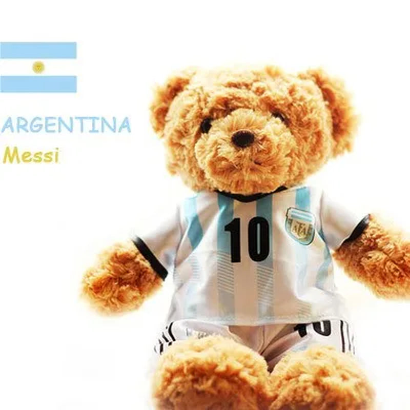 Football Player Teddy Bear – Soft Plush Doll Gift for Kids & Fans