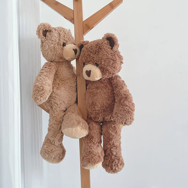 Cute Curly Love Teddy Bear Plush Toy Hug Bear Dolls Children Birthday Gift Pillow Teddy Bear Home Living Room Bedroom Decoration