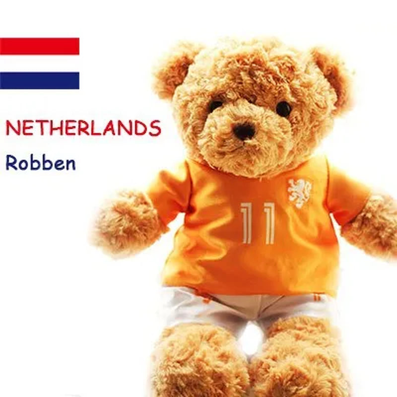 Football Player Teddy Bear – Soft Plush Doll Gift for Kids & Fans
