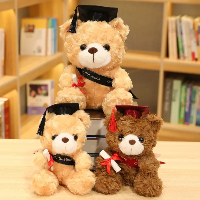  23cm Graduation Bear Plush Doll – Soft Bachelor Teddy Gift for Students