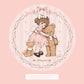 Charming Teddy Bear Design Carpet – Soft Pink Rug for Girls' Room & Cozy Spaces