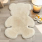 Teddy Bear Shaped Fluffy Rug – Soft Faux Rabbit Fur Mat for Kids' Room, Nursery & Living Room