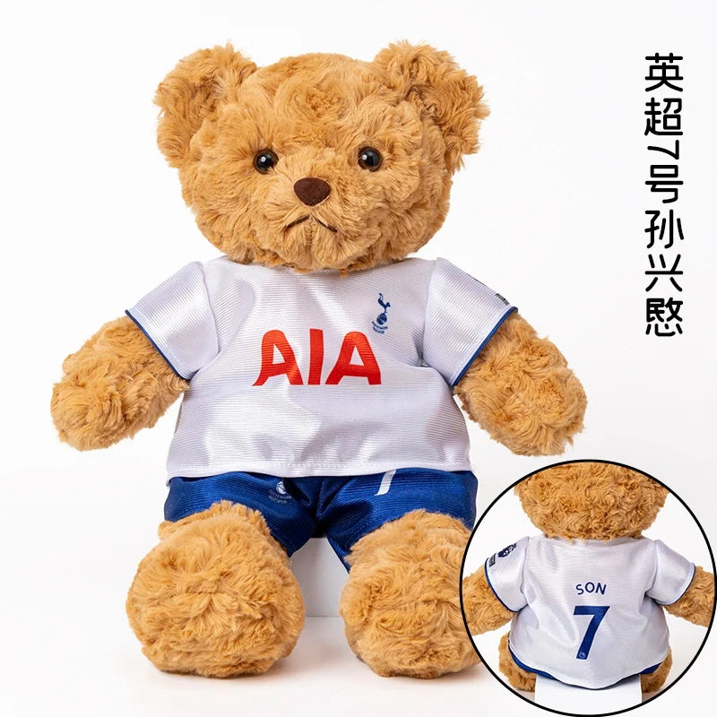 Football Player Teddy Bear – Soft Plush Doll Gift for Kids & Fans
