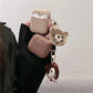  Knitted Wool Bowtie Bear Keychain – Cute Cartoon Pendant for Bags, Earphones & DIY Gifts