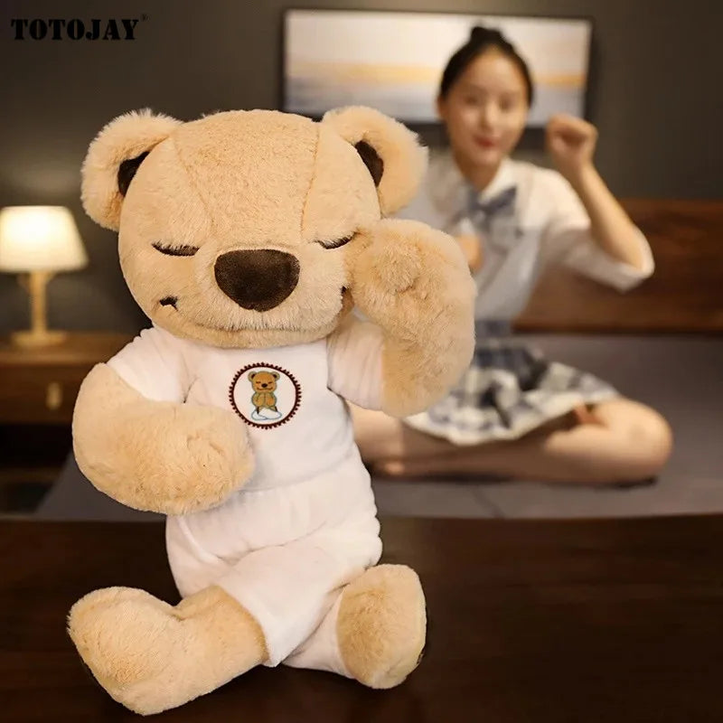 40cm Creative Yoga Bear Plush – Funny Cartoon Teddy in Yoga Poses