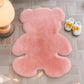 Teddy Bear Shaped Fluffy Rug – Soft Faux Rabbit Fur Mat for Kids' Room, Nursery & Living Room