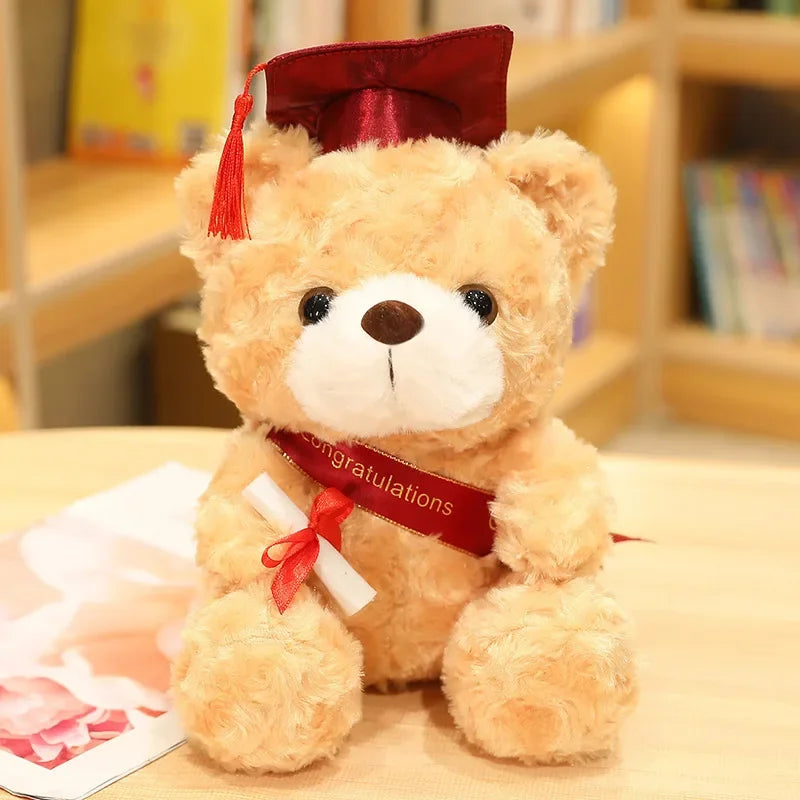  23cm Graduation Bear Plush Doll – Soft Bachelor Teddy Gift for Students